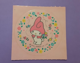 vintage 80s My Melody sticker module *damaged*