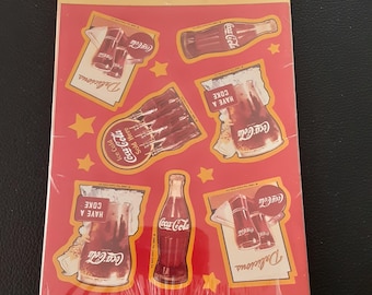 vintage Gibson Coca Cola sticker package (4 sheets)