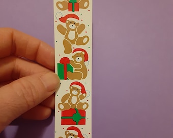 vintage 80s CARDesign toots Christmas teddies sticker strip