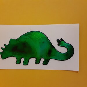 Vintage 80er Jahre Mystiks Oilies Flüssigkristall Dinosaurier Aufkleber *restauriert*