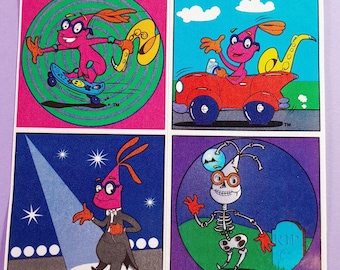 RARE! vintage 1996 Tapper Candies Goody bag small sticker sheet *damaged*