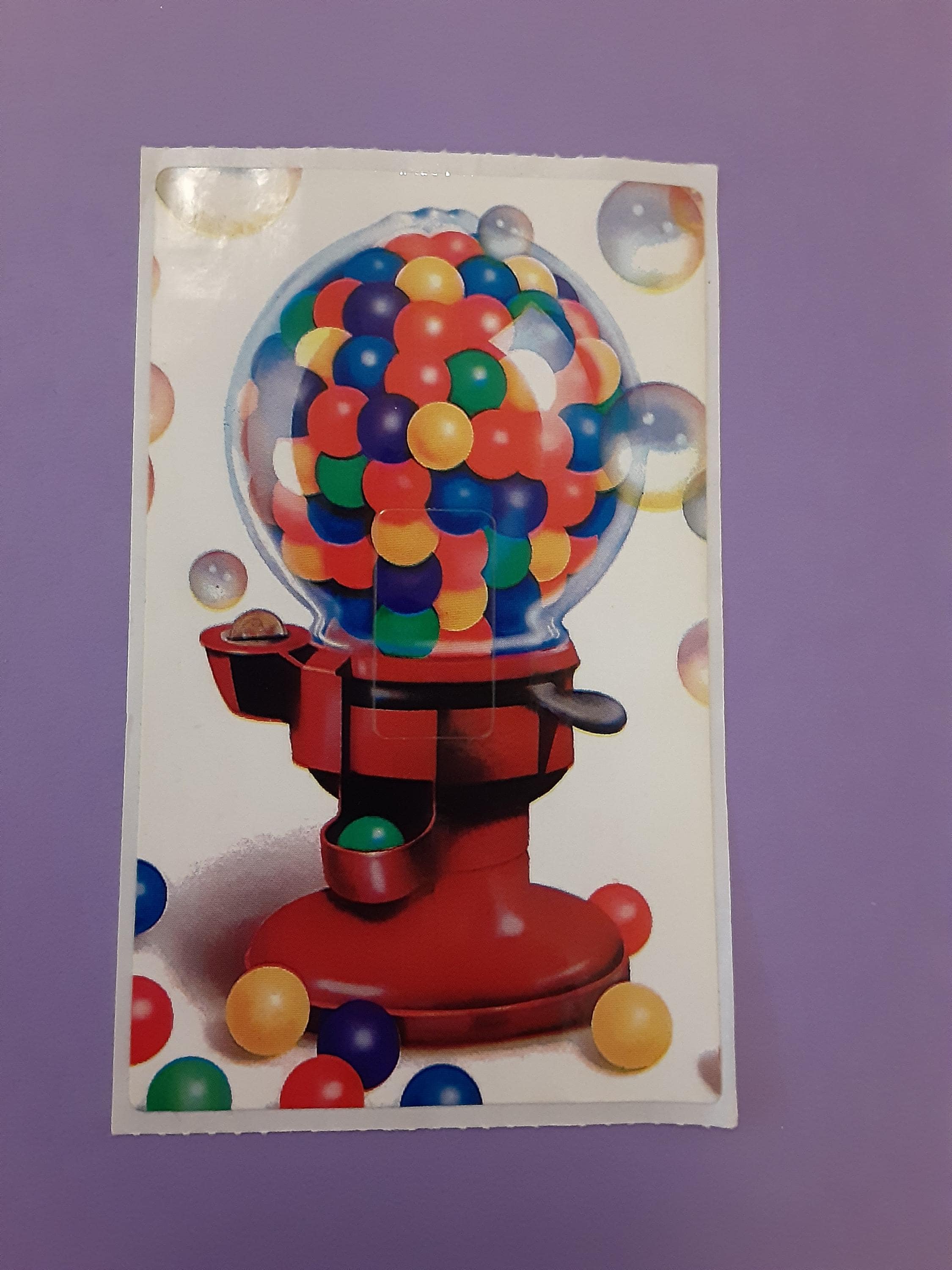 vintage 80s Lisa Frank gumball light switch plate sticker module