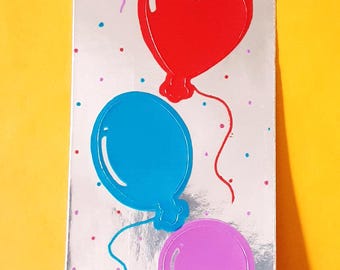vintage 80s RUSS Dandies balloons foil sticker strip