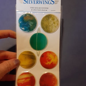 vintage 80&#39;s Collector Silverwings The Solar System sticker package