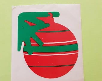 vintage 80s Contempo xmas ornament sticker module