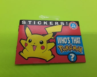 Vintage 1998 American Greetings No 49 Pokemon Stickers Sticker Time Fun & Games