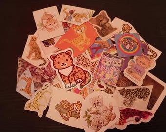 Cheetah, Leopard & panthers sticker lot 32 pieces!