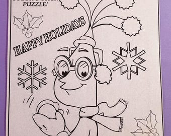 RARE! vintage 1996 Tapper Candies coloring small sticker sheet *damaged*