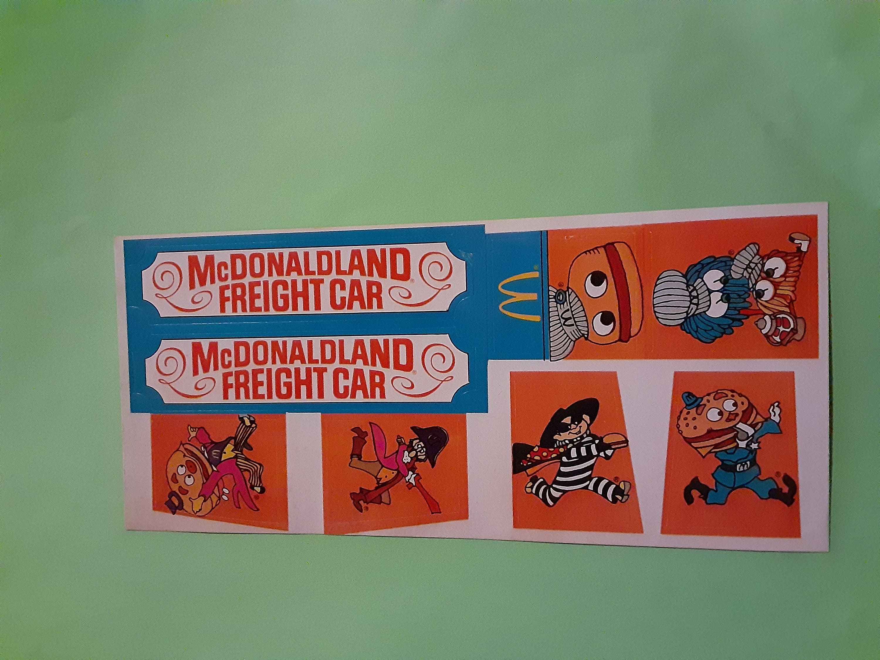 Rare! Vintage 1982 Mcdonaldland Happy Meal Express Sticker Sheet