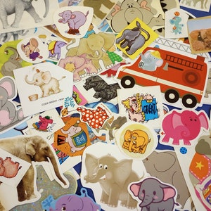 Elephant Lovers sticker lot 55 pieces!