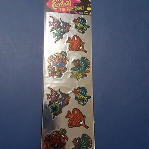 Sticker vintage Central Sassy Silver, paquet de bandes d'autocollants en forme de poisson