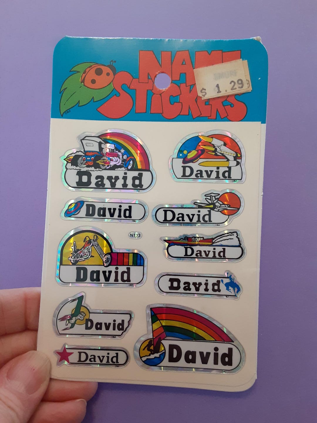 Vintage 80's Name Stickers by Decal Specialties 