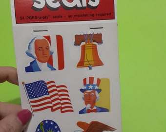 vintage 80's? Dennison patriotic sticker booklet