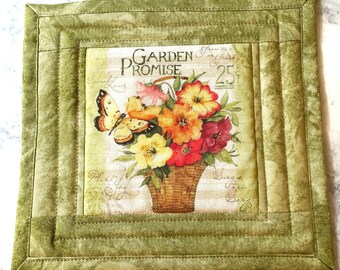 Quilted Mug Rug for Step Mom, Snack Mat, Placemats, Coffee Lover Gifts