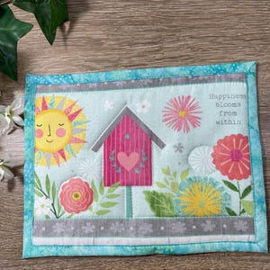 Floral Quilted Mug Rug, Ideal for Step Mom or Daycare Teacher Gifts