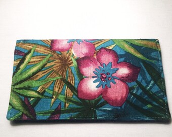 Checkbook Wallet for Women, Fabric Checkbook Cover