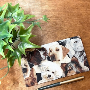 Dog-Themed Checkbook Cover Holder for Women, Great Step Mom Gift, Stylish Wallet for Duplicate Checks