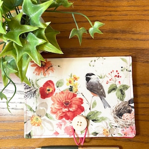 Fabric Checkbook Wallet for Women - Top Stub Holder & Organizer