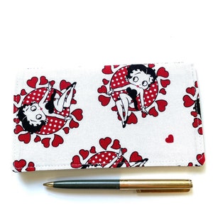Stylish Fabric Checkbook Holder for Women with Wallet and Receipt Compartment