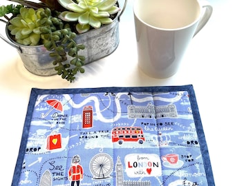 Quilted Mug Rug, Step Mom Gift, London Attractions, Daycare Teacher Present