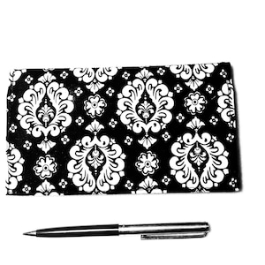 Elegant Fabric Checkbook Holder for Women - Stylish Wallet and Receipt Organizer