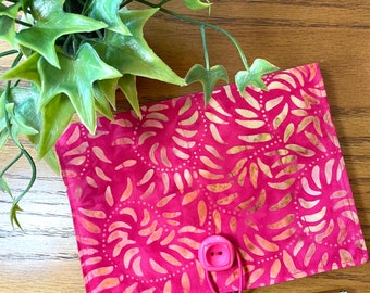 Stylish Top Stub Checkbook Wallet for Women - Fabric Checkbook Holder Gift