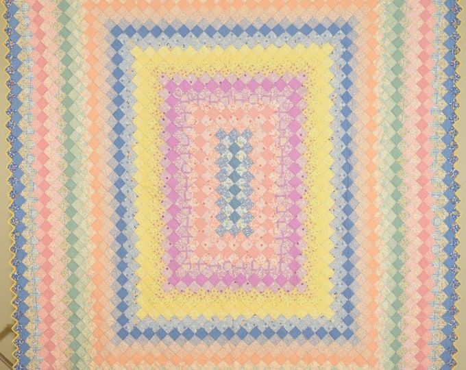 King/queen Size Antique Quilt trip Around the Etsy