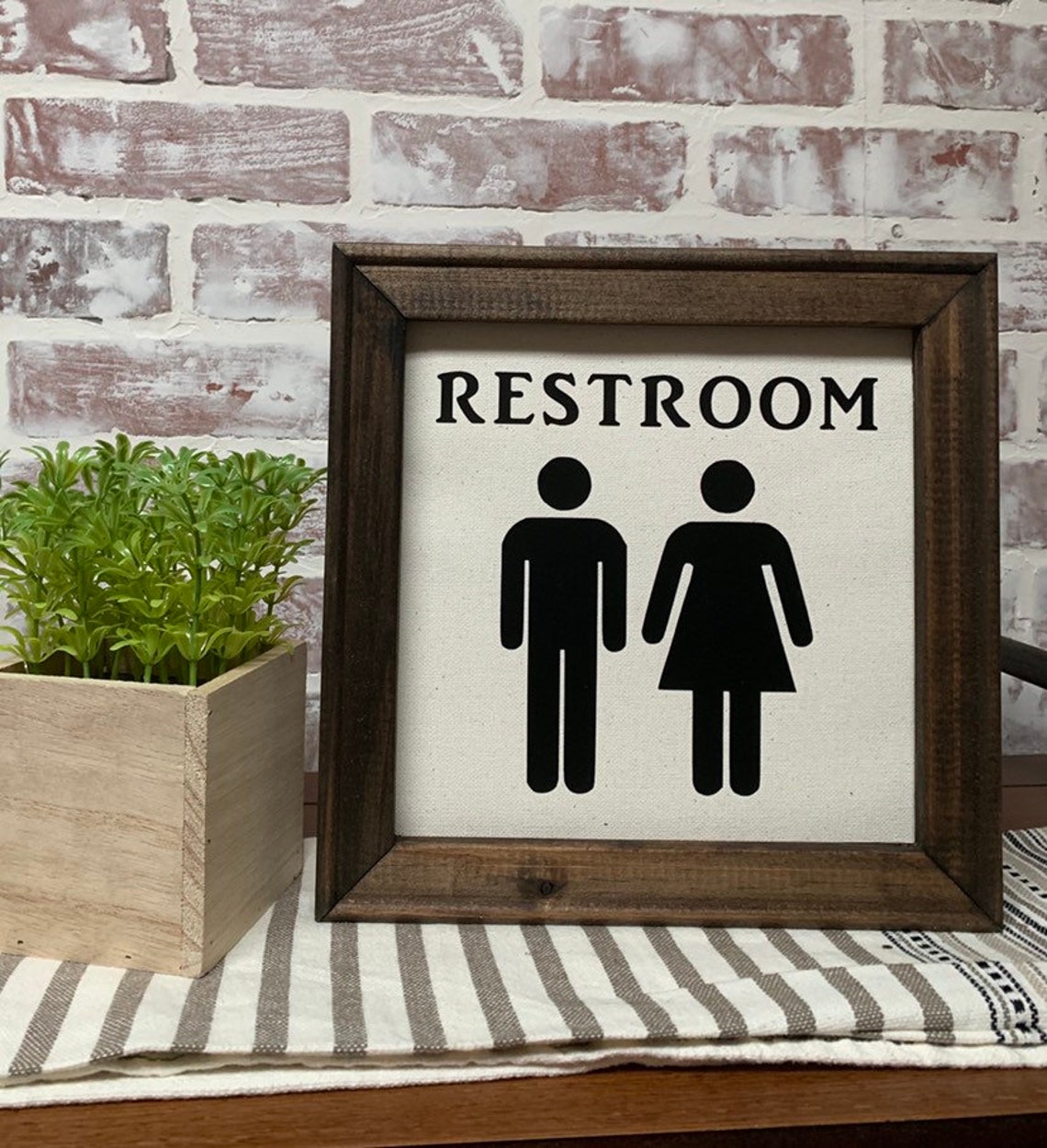 Unisex Bathroom Sign Boy and Girl Bathroom Sign Powder Etsy