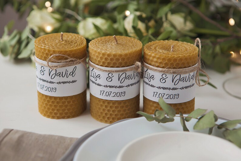 Custom candle wedding favor Personalized bridesmaid candle Set Etsy