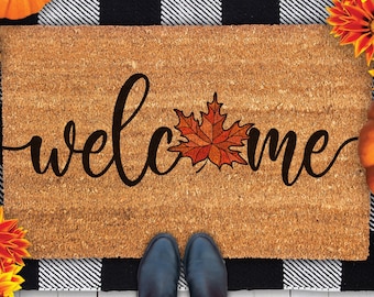 Fall Welcome Door Mat  Amazing Faith Designs