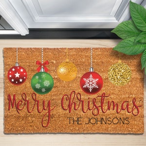 Merry Christmas Doormat, Holiday Doormat, Christmas Doormat, Christmas Welcome Mat, Christmas Decor, Holiday Decor,