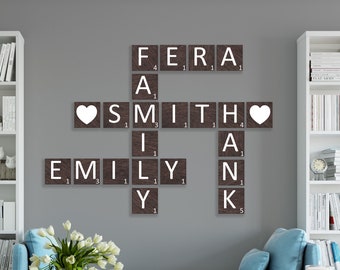 Crossword Wall Decor Etsy