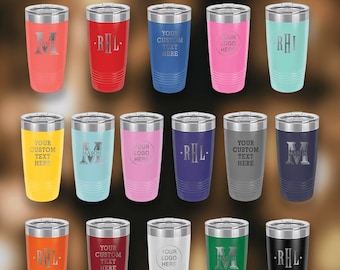 Personalized Tumbler, 20 OZ Tumbler, Custom Tumbler, Stainless Steel Mug, Laser Engraved Tumbler, Monogram Tumbler, Travel Mug, Insulated