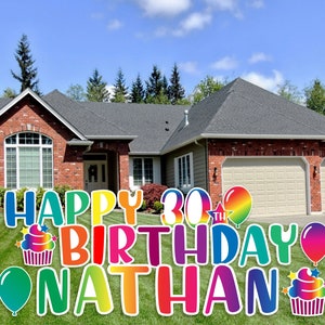 Happy Birthday Yard Sign, Birthday Decoration, Birthday Lawn Sign, Birthday Decor, Birthday Lawn Ornaments, 21st Birthday, 30th, 40th 50th
