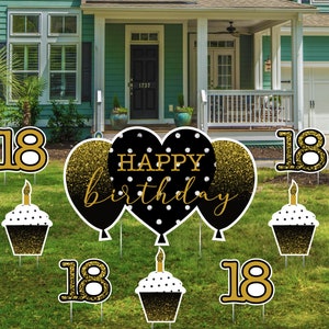 21st Birthday Happy Birthday Lawn Signs 30th 18th Birthday Yard Signs Outdoor Lawn Decorations Happy Birthday Lawn Ornaments 40th