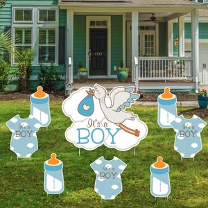 It&#39;s A Boy Yard Signs, Baby Shower Yard Signs, Stork Yard Sign, It&#39;s A Girl Lawn Ornament, Outdoor Birth Announcement, Welcome Home Newborn