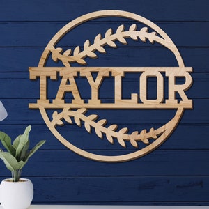 Baseball Name Sign, Nursery Decor, Personalized Wood Sign, Personalized Name Sign, Wooden Name Sign, Kids Name Sign, Baseball Gift