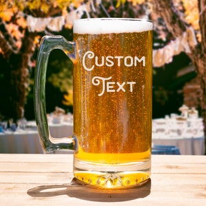 Personalized Beer Mug, Personalized Gift For Him, Engraved Beer Glass, Custom Beer Glass, Wedding Gift, Husband Gift, Gift For Him, Dad Gift