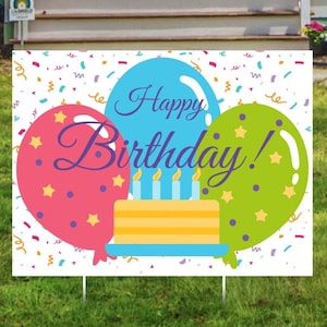 21st Birthday Happy Birthday Lawn Signs 30th 18th Birthday Yard Signs Outdoor Lawn Decorations Happy Birthday Lawn Ornaments 40th