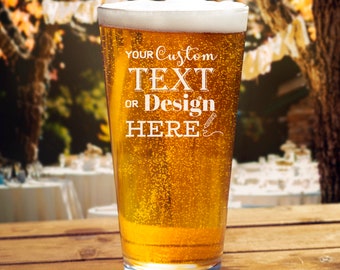 Custom Beer Glasses Etsy