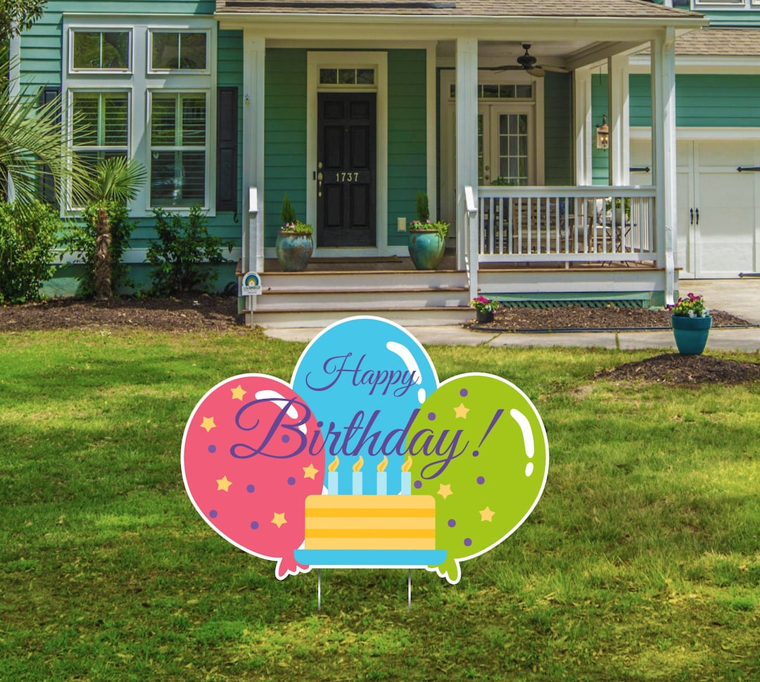 Happy Birthday Lawn Signs, Yard Signs, Outdoor Lawn Decorations, Happy