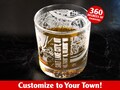 Map Whiskey Glasses, Personalized Gift For Him, Engraved Whiskey Glass, Custom Whiskey Glass, Housewarming Gift, Husband Gift, City Map