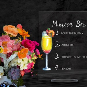 Drink Menu Sign - Signature Drinks - Wedding Sign - Clear Acrylic Wedding Sign - Custom Wedding Decor - Cocktail Bar Sign - Event Sign