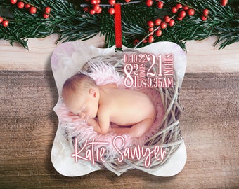 Baby's First Christmas Ornament, Custom Christmas Ornament, Personalized Ornament, Custom Ornament, Photo Christmas Ornament