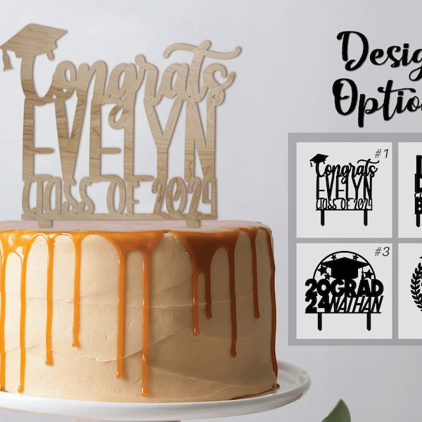 Graduation Cake Topper, Custom Graduation Topper, Graduation Decor, Personalized Graduation Cake Topper, Class Of 2024