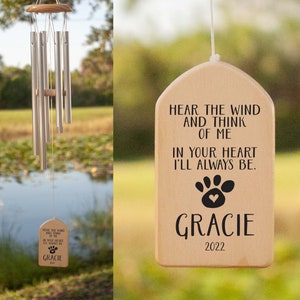 HBlife Pet Memorial Gifts, 32 Pet Memorial Wind Chimes, Dog