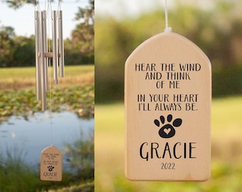 Pet Memorial Wind Chimes, Personalized Wind Chimes, Dog Memorial Gift, Pet Memorial Wind Chime, Bereavement Gift, Dog Memorial, Dog Pet Loss