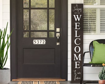 Welcome Porch Sign Front Door Sign Large Porch Sign Personalized Outdoor Sign l Home Signs Welcome Porch Sign Welcome Sign