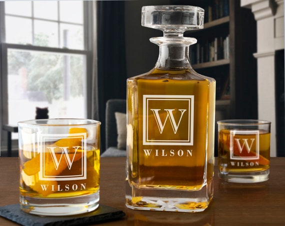 Whiskey Decanter Set With Glasses Personalized Decanter