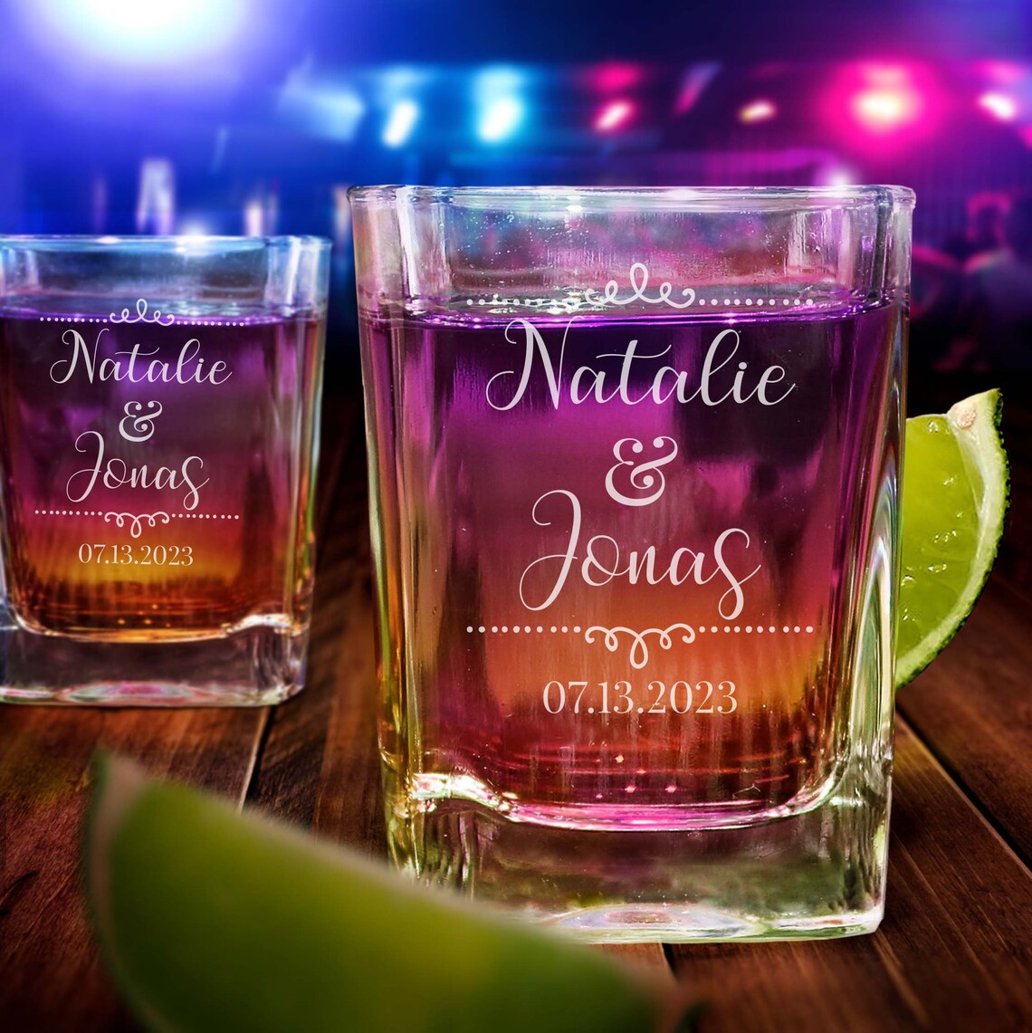Wedding Shot Glasses Personalized Shot Glasses Anniversary Etsy